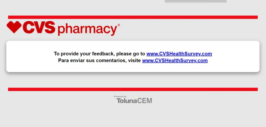 Complete the CVS Health Survey on CVSHealthSurvey.com for Rewards and Benefits